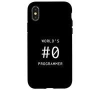 Carcasa para iPhone X/XS Programador #0 del Mundo Desarrollador de Humor Divertido Codificación de computadora