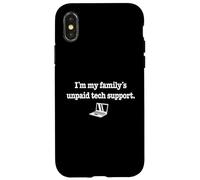 Carcasa para iPhone X/XS Programador IT Guy I'm My Family's Unpaid Tech Support