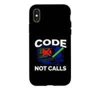 Carcasa para iPhone X/XS Programmer Code Not Calls Introvert Developer