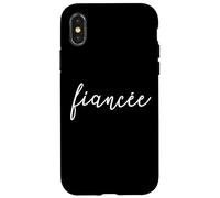 Carcasa para iPhone X/XS Prometida, Compromiso para su Prometida Pareja comprometida
