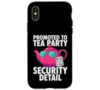 Carcasa para iPhone X/XS Promoted To Tea Party Security Detail Funny Dad