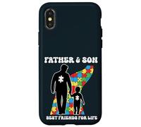 Carcasa para iPhone X/XS Proud Autism Dad & Son - Best Friends For Life Padre Hijo