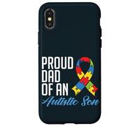 Carcasa para iPhone X/XS Proud Dad of An Autistic Son - Autism Awareness Padre Hijo