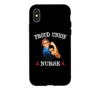 Carcasa para iPhone X/XS Proud Union Nurse Safe Staffing Saves Night Shift RN ER ICU