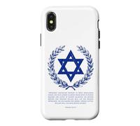 Carcasa para iPhone X/XS Psalms 122:6-9 Star of David Israel Bible Verse German