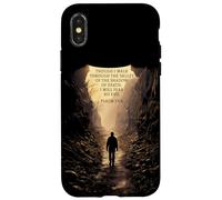 Carcasa para iPhone X/XS Psalms 23:4 Though I Walk Through The Valley Christian Bible