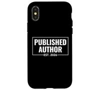 Carcasa para iPhone X/XS Published Author EST 2026 for New Writer Poet Novelist
