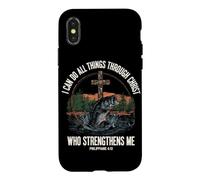 Carcasa para iPhone X/XS Puedo Hacer Todas Las Cosas a través de Cristo Christian Fishing Angler