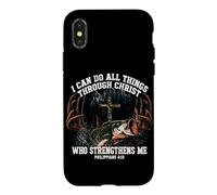 Carcasa para iPhone X/XS Puedo Hacer Todas Las Cosas a través de Cristo Christian Fishing Angler