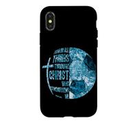 Carcasa para iPhone X/XS Puedo Hacer Todas Las Cosas a través de Cristo Jugador de fútbol Cristiano