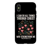Carcasa para iPhone X/XS Puedo Hacer Todas Las Cosas a través de Cristo Strawberry Christian