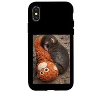 Carcasa para iPhone X/XS Punch Monkey Meme Cute Baby Plush Toy Sign of Mother Love