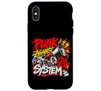 Carcasa para iPhone X/XS Punk contra el Sistema - Protesta rebelde Punk Rock