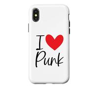 Carcasa para iPhone X/XS Punk Rock Me Encanta Punk Punker Rocker Años 80 90 Plaid Street Oi