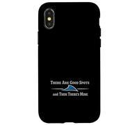 Carcasa para iPhone X/XS Punto Secreto de Pesca No preguntes mi Lugar Humor Límite de Pesca