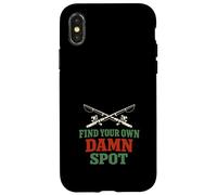 Carcasa para iPhone X/XS Punto Secreto de Pesca No preguntes mi Lugar Humor Límite de Pesca