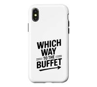 Carcasa para iPhone X/XS Qué Camino al Buffet Amante de la Comida Divertida