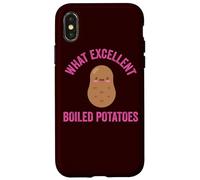 Carcasa para iPhone X/XS Qué excelente Libro de Literatura de Patatas hervidas Kawaii