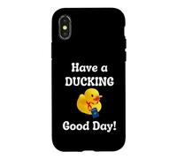 Carcasa para iPhone X/XS Que tengas un Buen día de Crucero escondiéndote Encontrar Patos Divertido