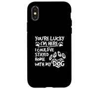 Carcasa para iPhone X/XS Quédate en casa con mi Perro