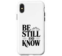 Carcasa para iPhone X/XS Quédate quieto y Conoce Las montañas La fe es inspiradora
