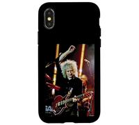 Carcasa para iPhone X/XS Queen Adam Lambert Live Brian May Guitarrista por Dick Barnatt