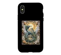 Carcasa para iPhone X/XS Quetzalcóatl Dios Azteca Mitología Myan Inca Christian Floral