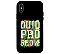 Carcasa para iPhone X/XS Quid Pro Grow Gardener - Flores de jardín con Texto Floral