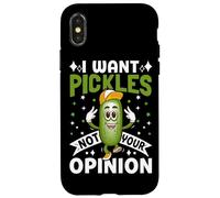 Carcasa para iPhone X/XS Quiero encurtidos, no tu opinión