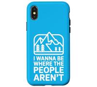 Carcasa para iPhone X/XS Quiero Estar Donde la Gente no está Humor al Aire Libre