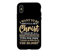 Carcasa para iPhone X/XS Quiero Estar Tan Lleno de Cristo Que un Mosquito me muerda