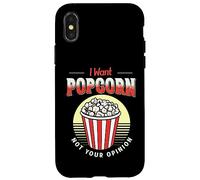 Carcasa para iPhone X/XS Quiero Palomitas de maíz, no tu opinión, Amante de la película Divertida