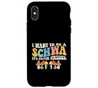 Carcasa para iPhone X/XS Quiero ser Profesor de inglés Schwa ELA Life Grammar Police