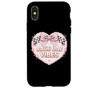 Carcasa para iPhone X/XS Race Day Vibes - Arco de Coqueta a Cuadros para Mujer y niña