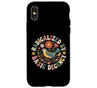 Carcasa para iPhone X/XS Radicalizado por Basic Decency Retro Bird Peace Women