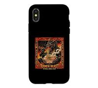 Carcasa para iPhone X/XS Ramen Beast Mytical Noodle Feast Dragon Ramen