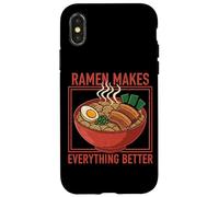 Carcasa para iPhone X/XS Ramen Hace Que Todo Sea Mejor Ramen Bowl Foodie japonés