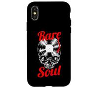Carcasa para iPhone X/XS Rare Soul Music Vintage Old School DJ Tocadiscos Vinilo Calavera