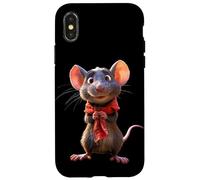 Carcasa para iPhone X/XS Rata Ratón Simpático Roedores Ratón Enano Ratas Pequeñas