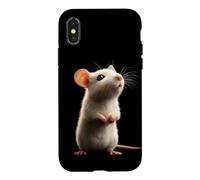 Carcasa para iPhone X/XS Rata Ratón Simpático Roedores Ratón Enano Ratas Pequeñas