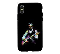 Carcasa para iPhone X/XS Rave President Abe Lincoln Tocando Guitarra gráfica EDM Art
