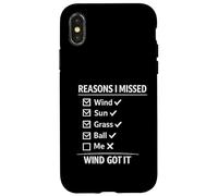 Carcasa para iPhone X/XS Razones por Las Que me perdí el Golf Humor Hilarante Golf Meme Golfistas