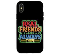 Carcasa para iPhone X/XS Real Friends Are Always There Lealtad de conexión -