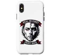 Carcasa para iPhone X/XS Real or Fake Truth Seeker Graphic tee Pregunta Realidad