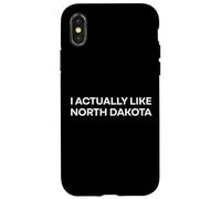 Carcasa para iPhone X/XS Realmente me Gusta Dakota del Norte. Funny American State