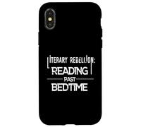 Carcasa para iPhone X/XS Rebelión literaria Lectura Pasada Hora de acostarse Humor de ratón de Biblioteca