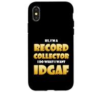 Carcasa para iPhone X/XS Record Collector Idgaf Vinyl Record DJ CD Costume For DJ's