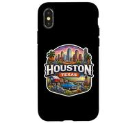 Carcasa para iPhone X/XS Recuerdo de Houston Texas City State Vintage Viaje Memorabilia