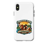 Carcasa para iPhone X/XS Recuerdo de Ponis Salvajes de la Isla Chincoteague Virginia USA