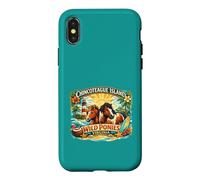 Carcasa para iPhone X/XS Recuerdo de Ponis Salvajes de la Isla Chincoteague Virginia USA